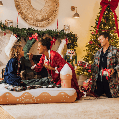 Kids Sleepover Bed - Christmas Gingerbread Air Mattress - FUNBOY