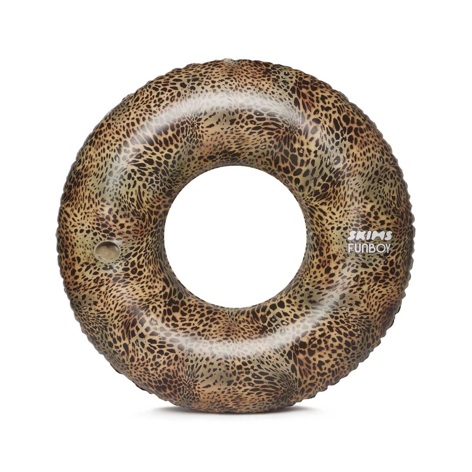 SKIMS x FUNBOY Luxe Cheetah Tube Float- 46" Inflated w/ cup holder - FUNBOY