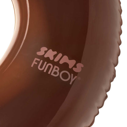 SKIMS x FUNBOY Cocoa Clear Tube Float, 46" Inflated w/ Cup Holder - FUNBOY
