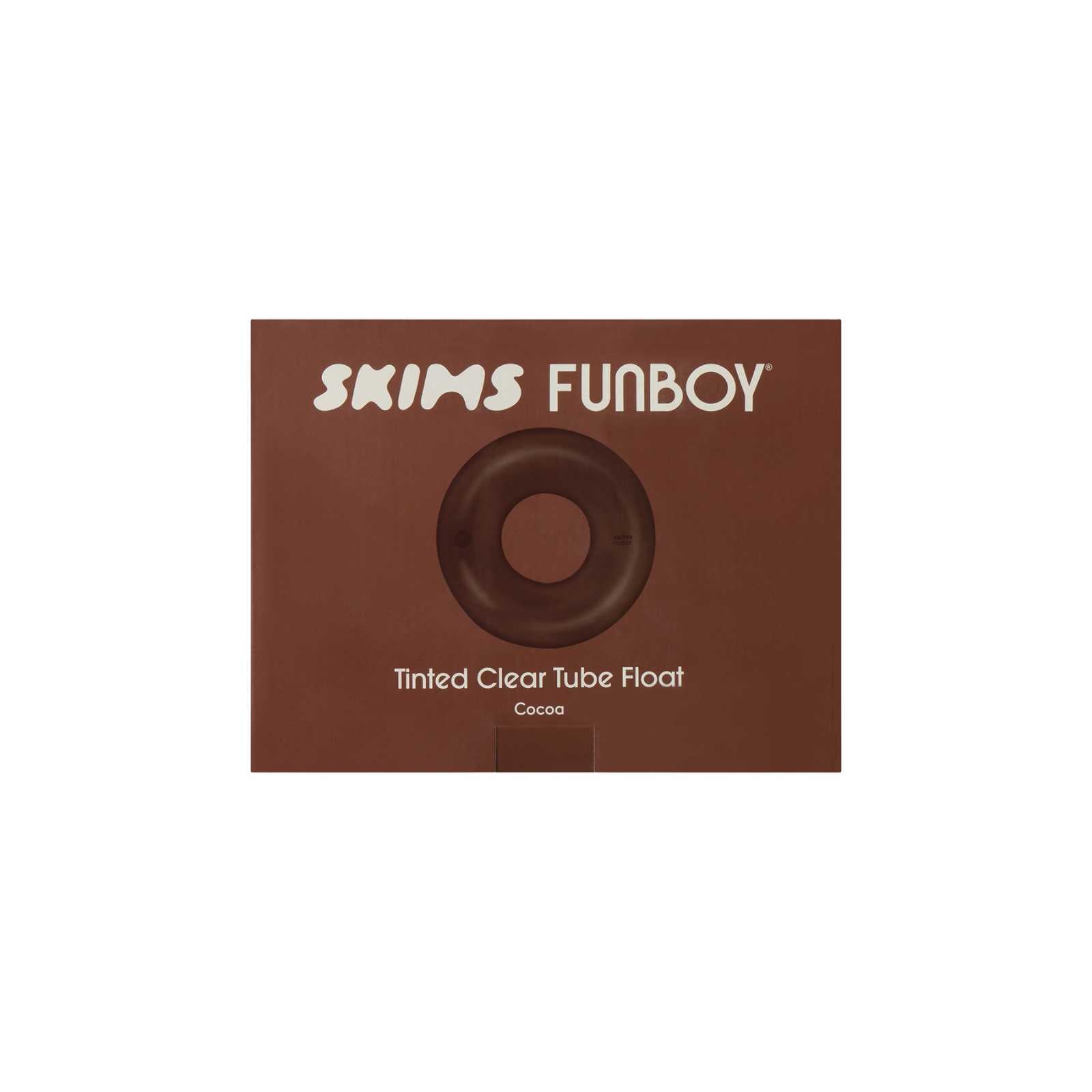 SKIMS x FUNBOY Cocoa Clear Tube Float, 46" Inflated w/ Cup Holder - FUNBOY