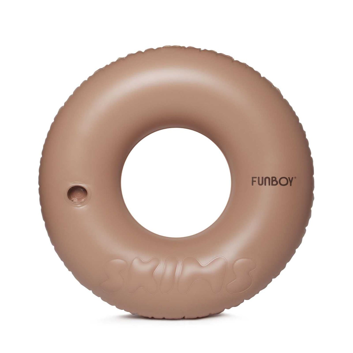 SKIMS x FUNBOY Sienna Embossed Tube Float - 46" Inflated w/ cup holder - FUNBOY