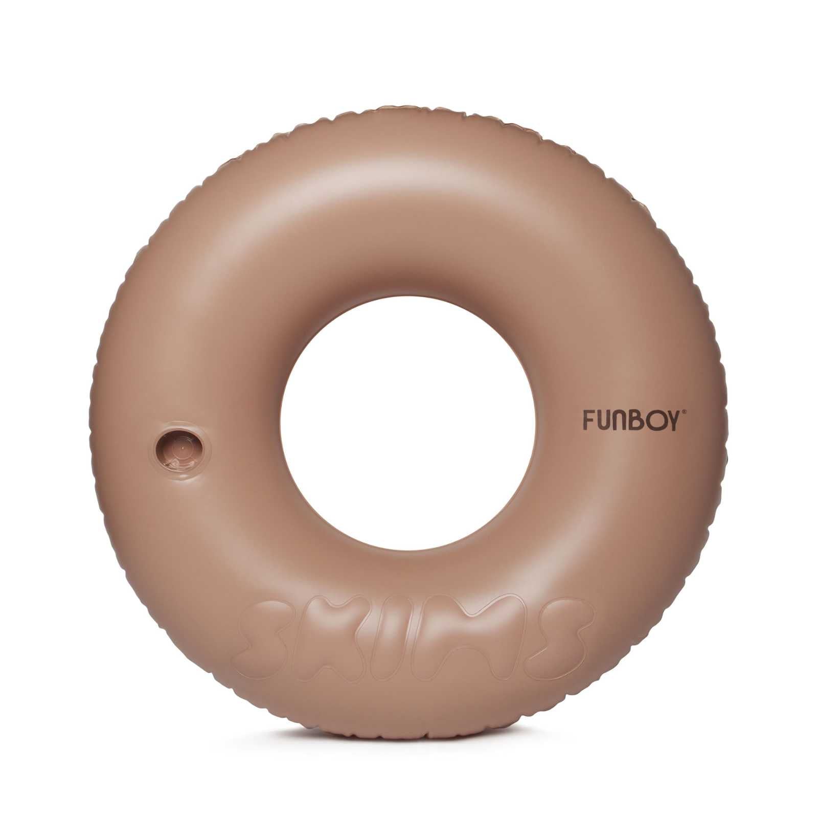 SKIMS x FUNBOY Sienna Embossed Tube Float - 46" Inflated w/ cup holder - FUNBOY