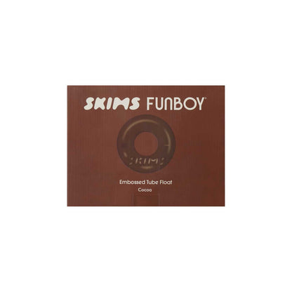 SKIMS x FUNBOY Cocoa Embossed Tube Float - 46" Inflated w/ cup holder - FUNBOY