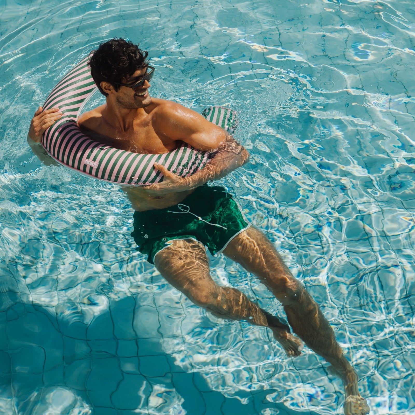 Fabric Covered Pool Noodle - Pink & Green - FUNBOY