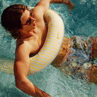 Fabric Covered Pool Noodle - Yellow, Blue & White - FUNBOY