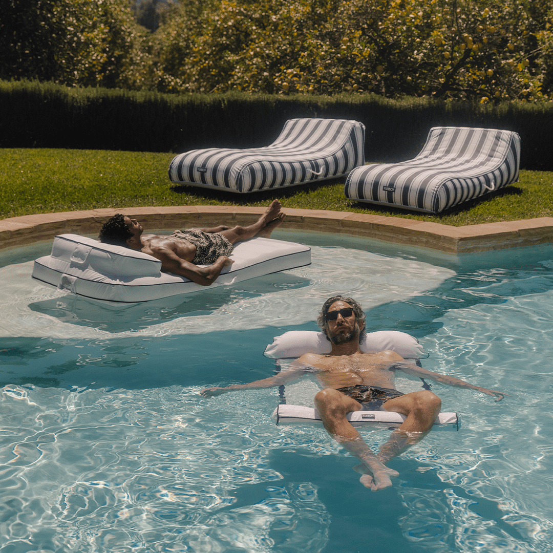 Premium Fabric Pool Hammock - White - FUNBOY