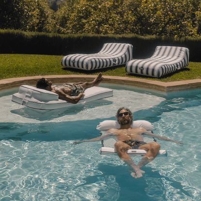 Premium Fabric Pool Hammock - White - FUNBOY