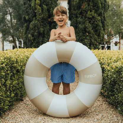 Pool Tubes for Kids: Vintage Kids Tube Float, Tan - FUNBOY