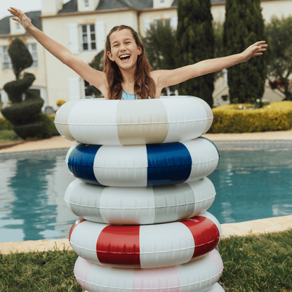 Pool Tubes for Kids: Vintage Kids Tube Float, Tan - FUNBOY