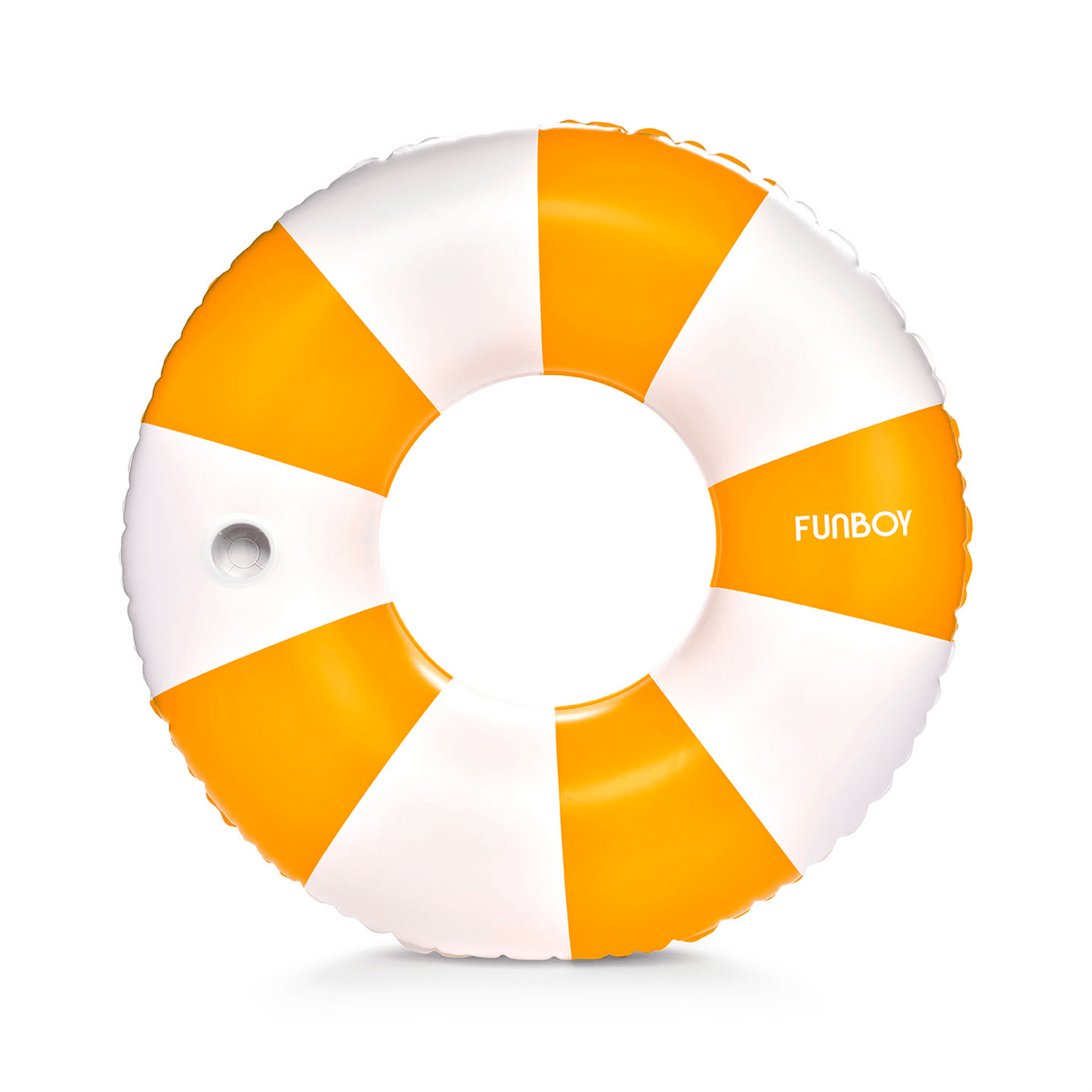 Large Pool Tube Float: Yellow & White Stripes, 48" - FUNBOY