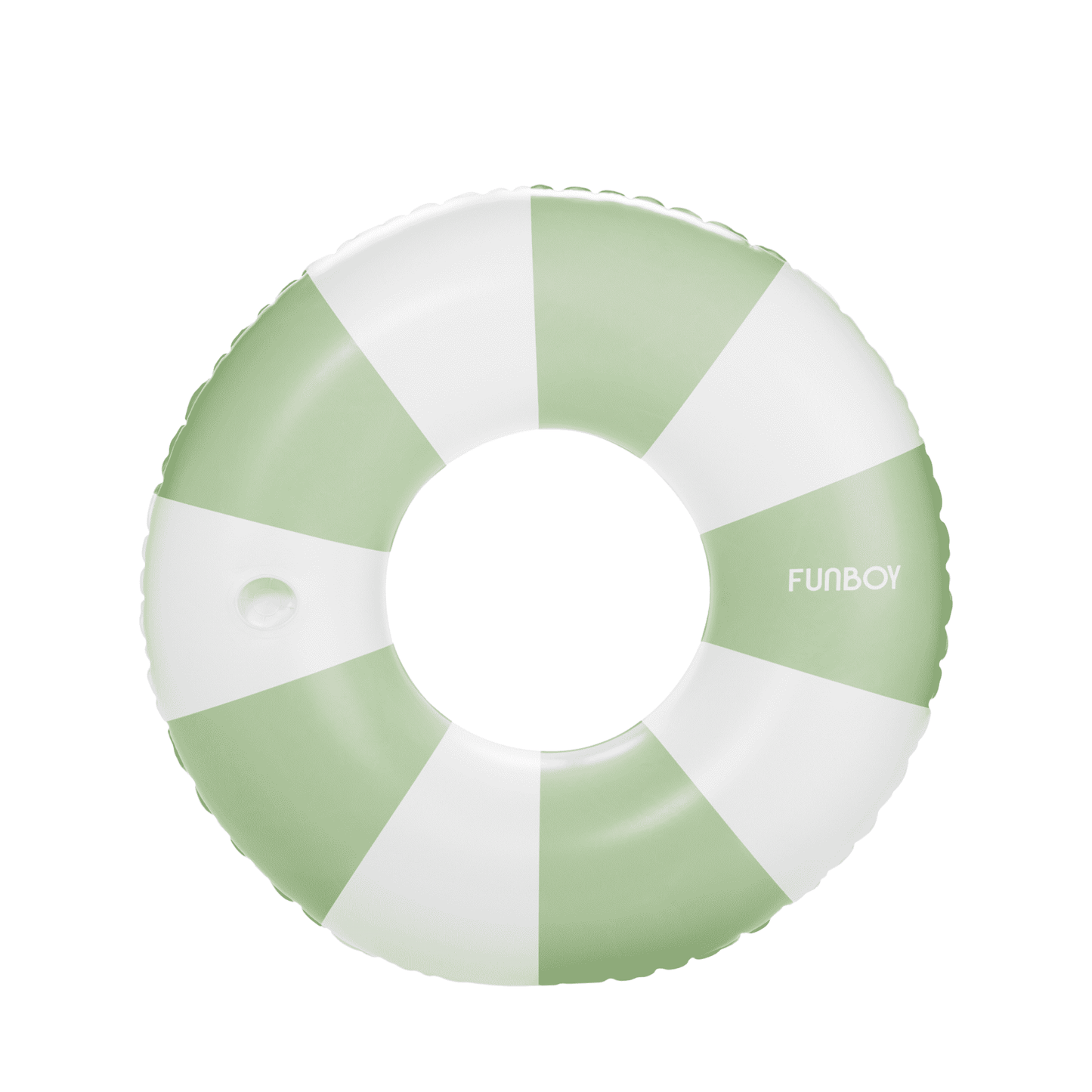 Large Pool Tube Float: Sage & White Stripes, 48" - FUNBOY