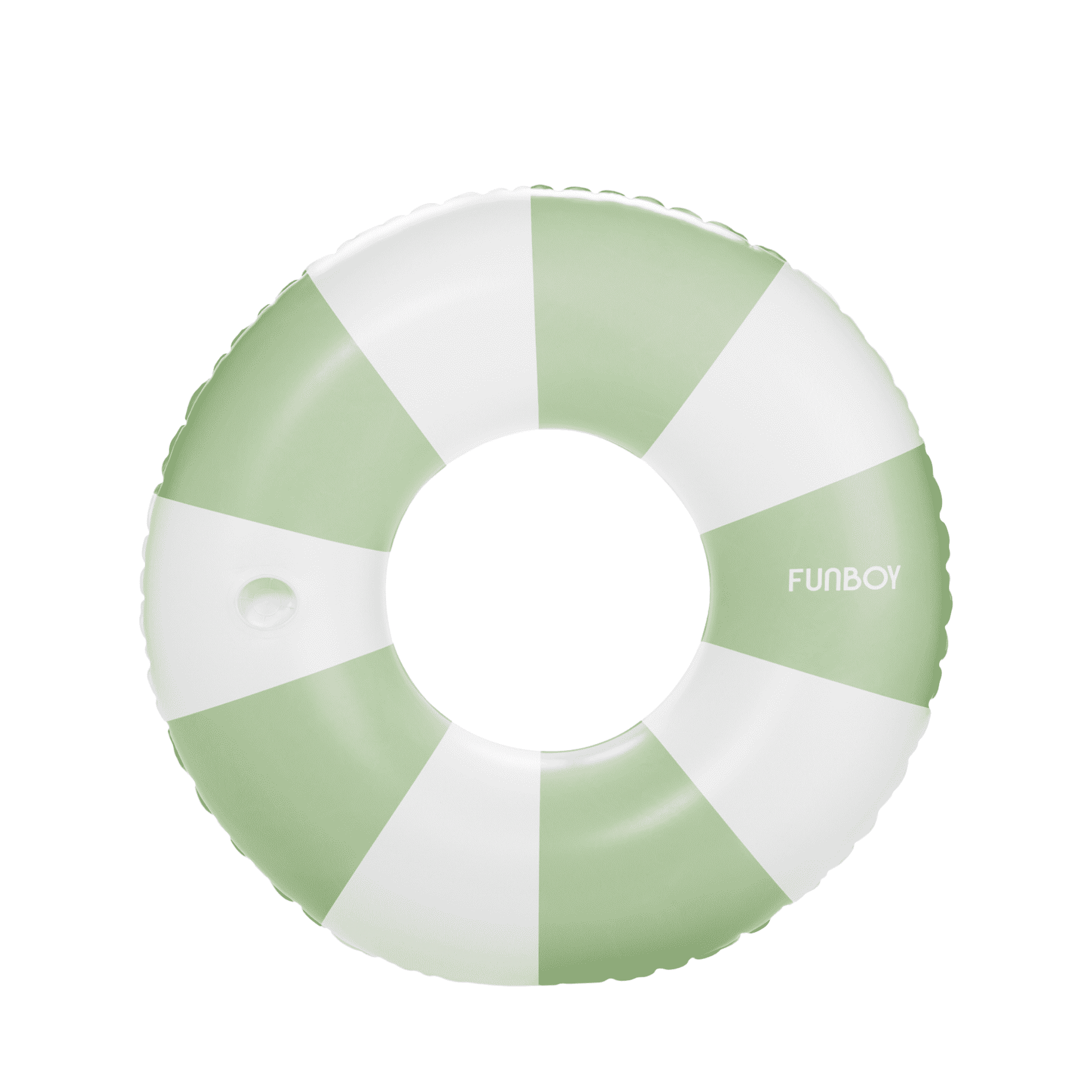 Large Pool Tube Float: Sage & White Stripes, 48" - FUNBOY