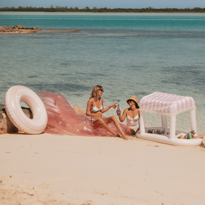 Pool Tube Float: Pink & White, Striped - FUNBOY