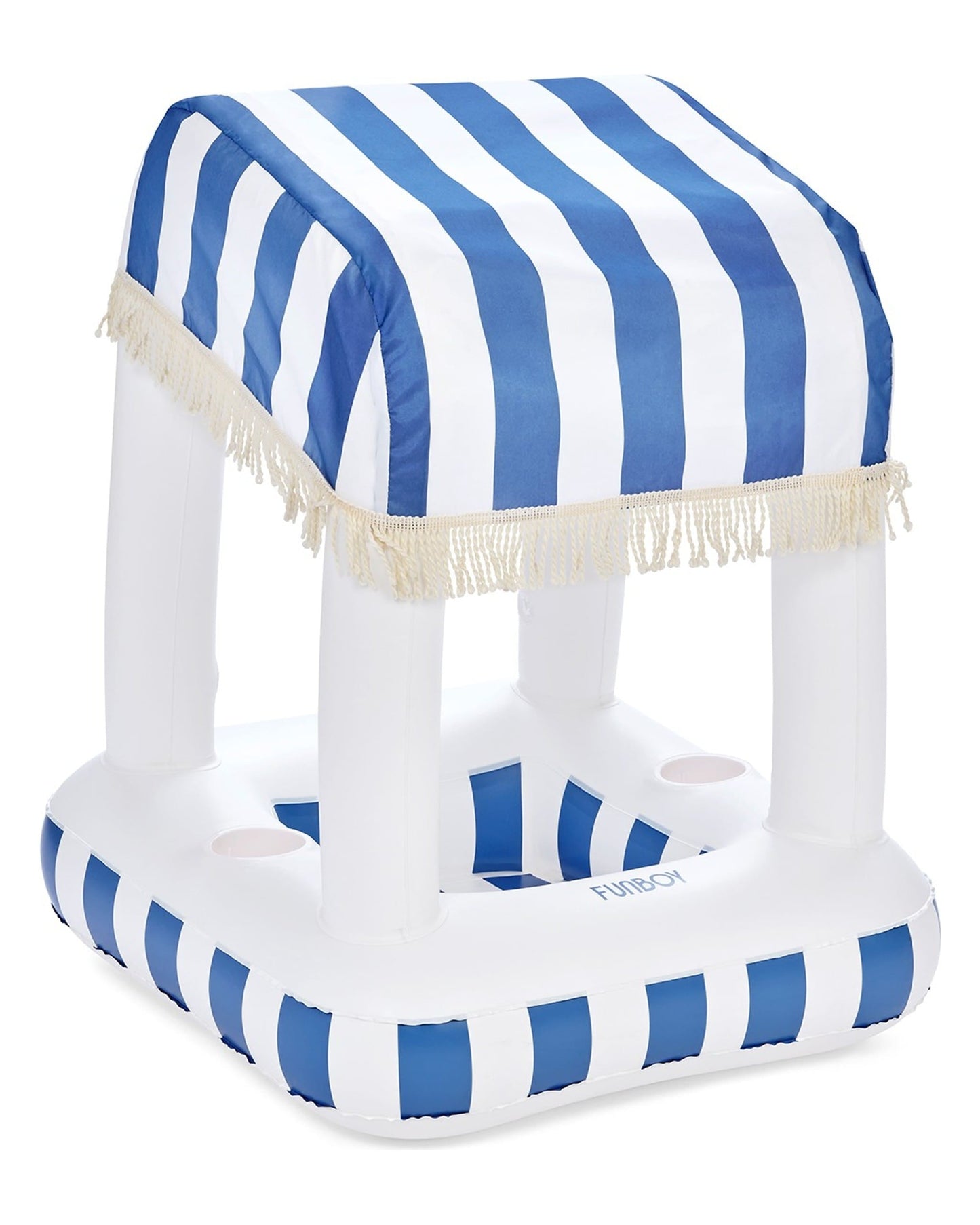 Blue & White Striped Floating Cabana Bar - FUNBOY
