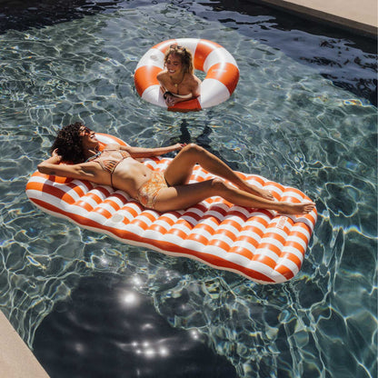 Flat Lounger Orange Stripe - FUNBOY