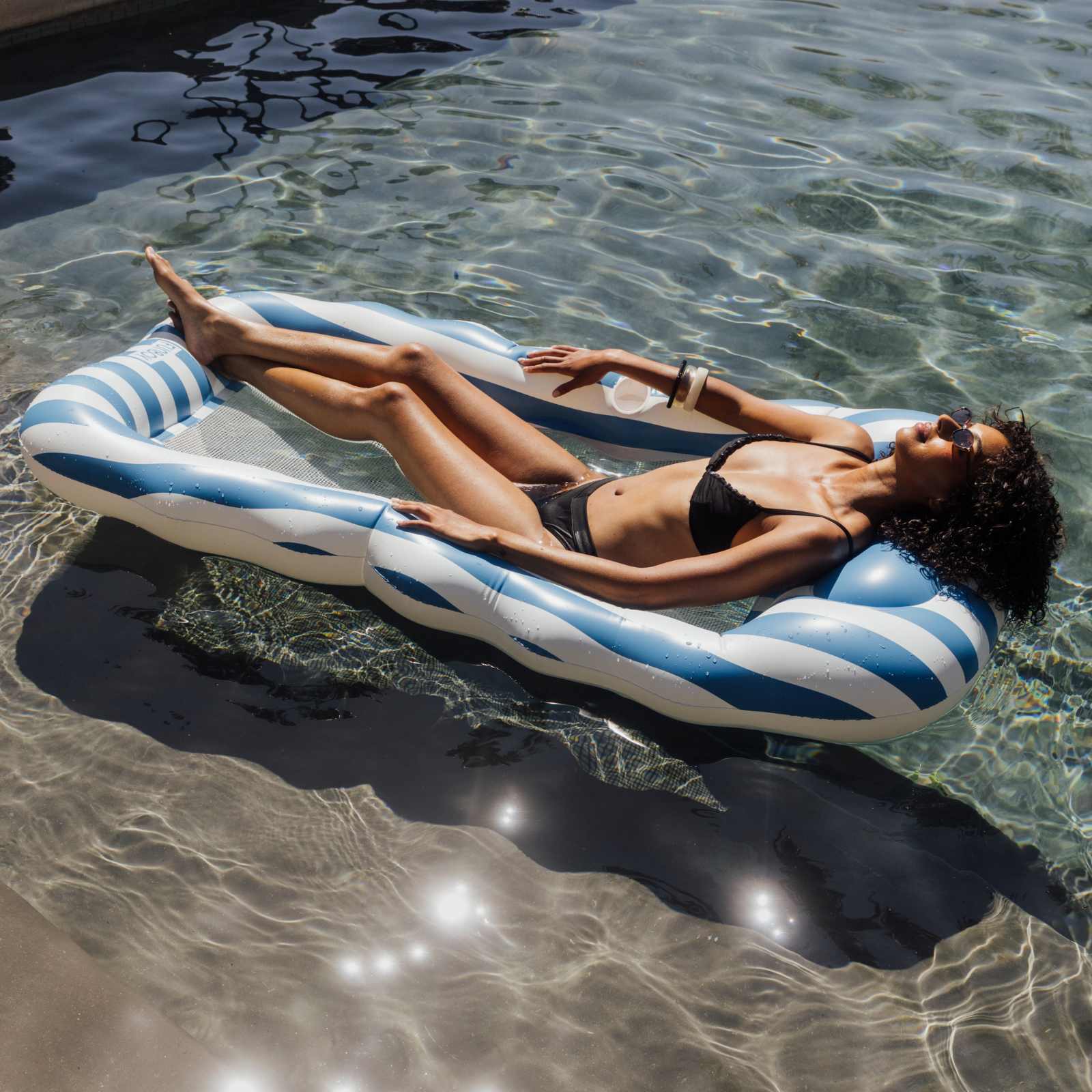 Mesh Lounger Blue Stripe - FUNBOY