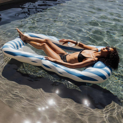 Mesh Lounger Blue Stripe - FUNBOY