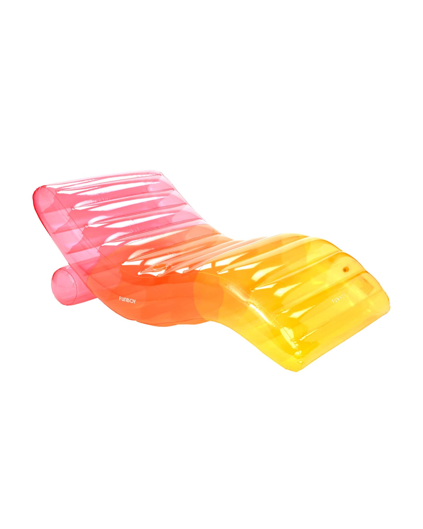 Clear Rainbow Chaise Lounger Pool Float - FUNBOY